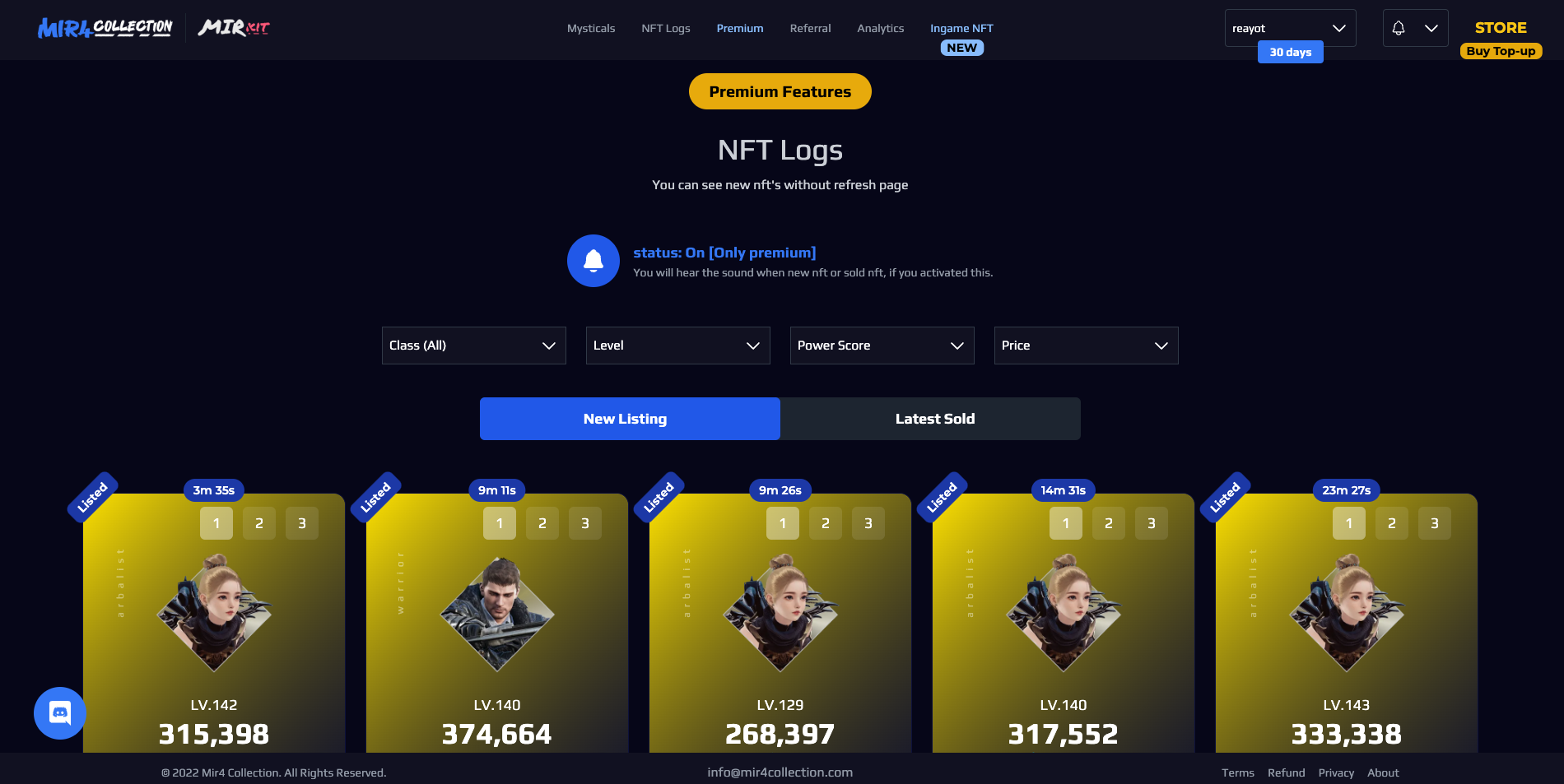 Mir4 Collection | Premium